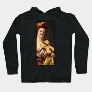 The Violin Player by Gerard van Honthorst Hoodie